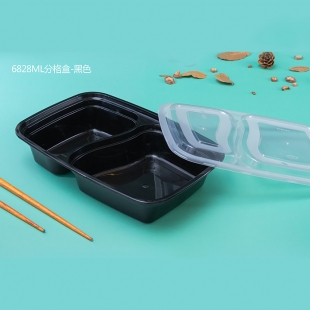 吳中6828分格餐盒1x150套(黑色)