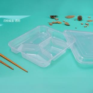 吳中四格餐盒1x150套（透明）